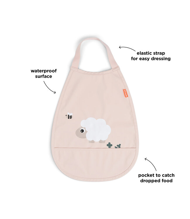 Done by Deer Done by Deer - Pull-over bib Tiny farm Powder