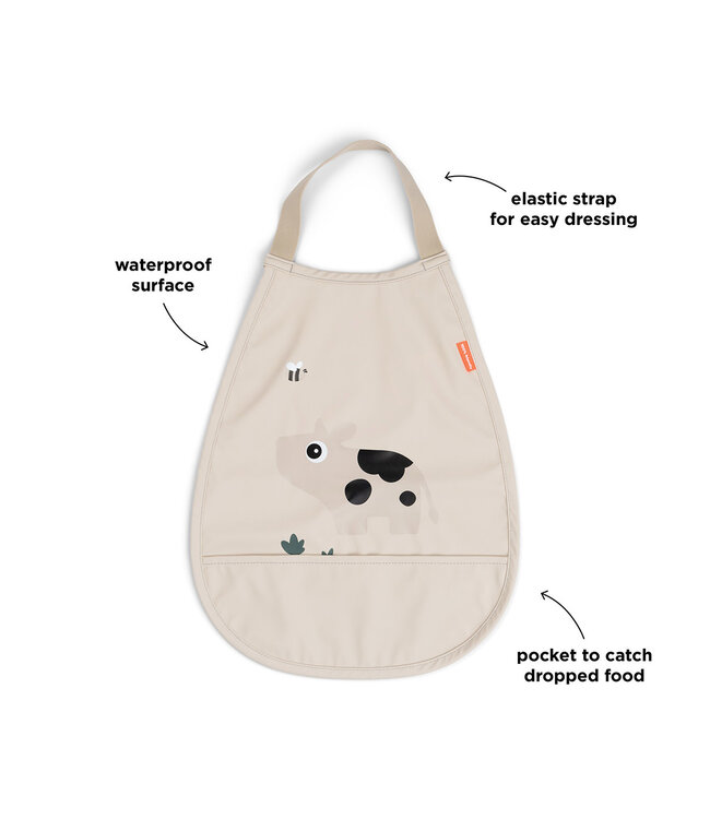 Done by Deer Done by Deer - Pull-over bib Tiny farm Sand