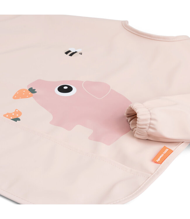 Done by Deer Done by Deer - Sleeved pocket bib Tiny farm Powder