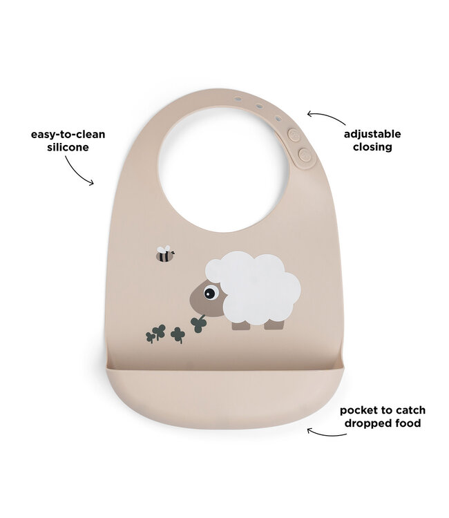 Done by Deer Done by Deer - Silicone bib Sheepy Sand
