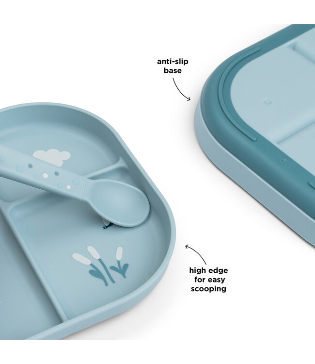 Done by Deer Done by Deer - Foodie compartment plate Elphee Blue