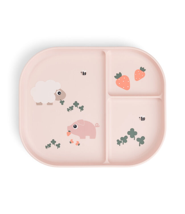 Done by Deer Done by Deer - Foodie compartment plate Tiny farm Powder