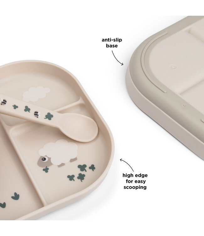 Done by Deer Done by Deer - Foodie compartment plate Tiny farm Sand