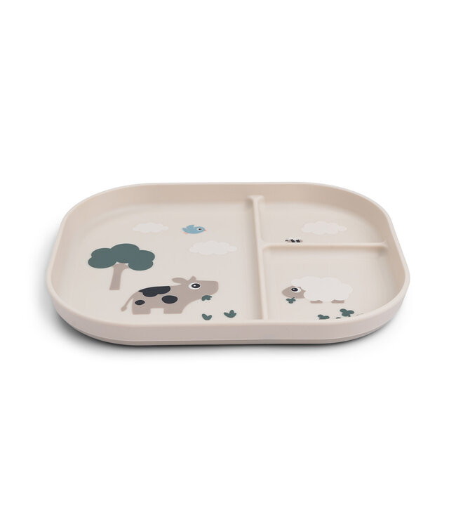 Done by Deer Done by Deer - Foodie compartment plate Tiny farm Sand