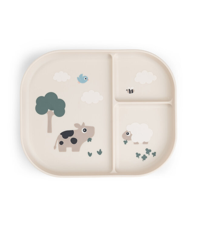 Done by Deer Done by Deer - Foodie compartment plate Tiny farm Sand