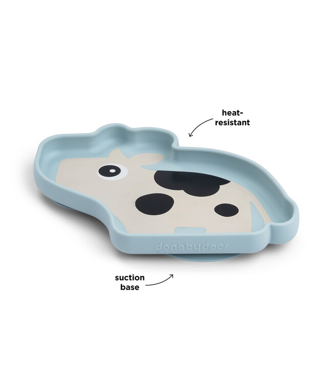 Done by Deer Done by Deer - Silicone Stick&Stay plate Dotti Blue