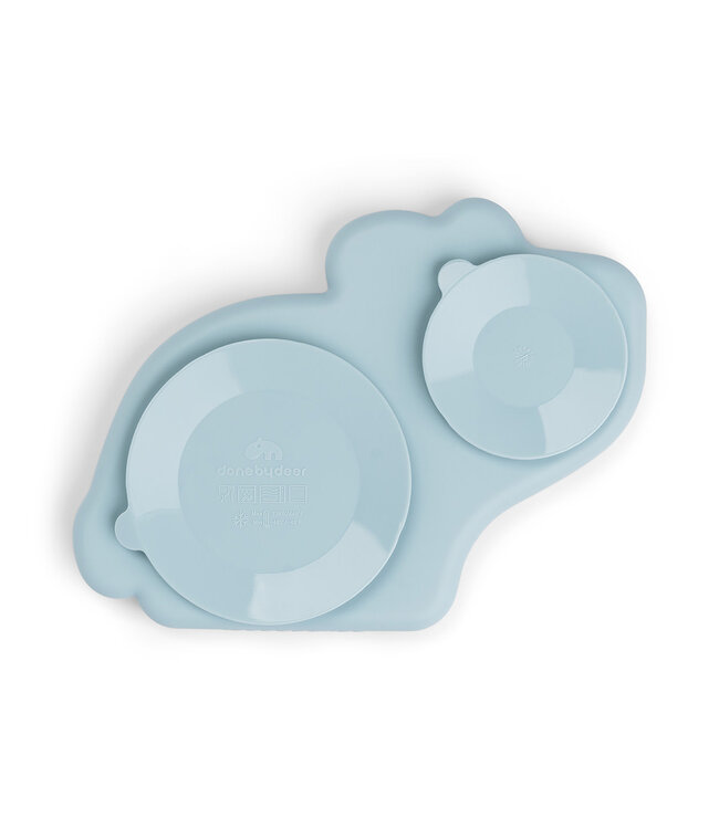 Done by Deer Done by Deer - Silicone Stick&Stay plate Dotti Blue