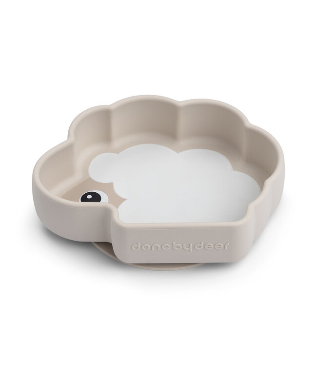 Done by Deer Done by Deer - Silicone Stick&Stay bowl Sheepy Sand