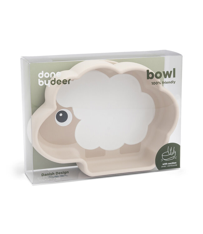 Done by Deer Done by Deer - Silicone Stick&Stay bowl Sheepy Sand
