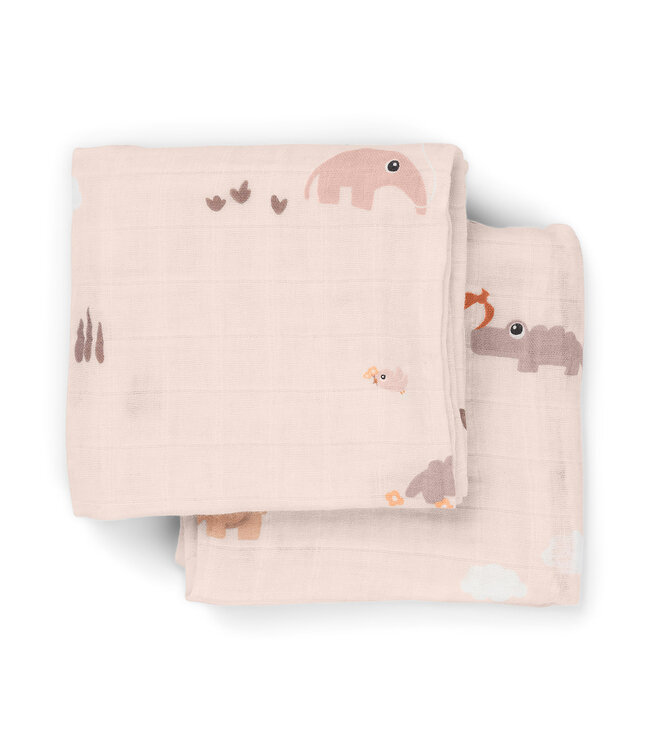 Done by Deer Done by Deer - Burp cloth 2-pack Playground Powder