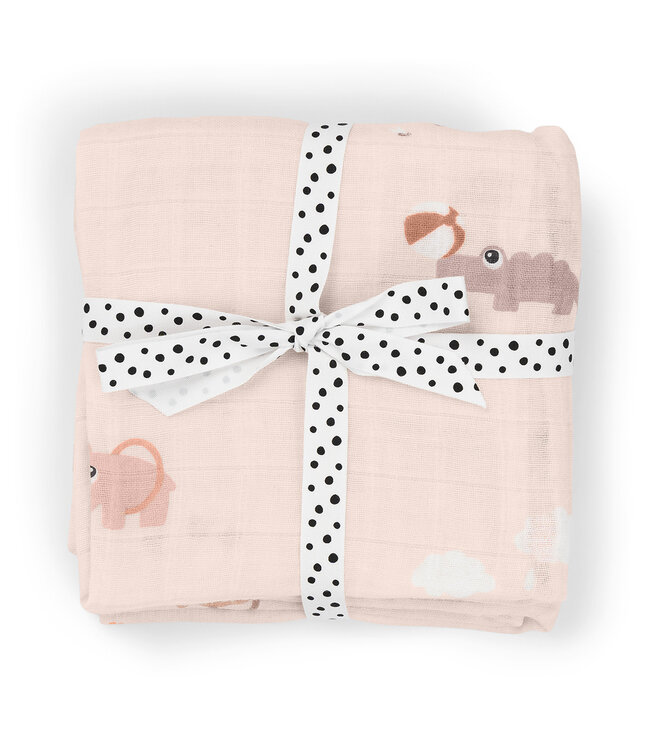 Done by Deer Done by Deer - Burp cloth 2-pack Playground Powder