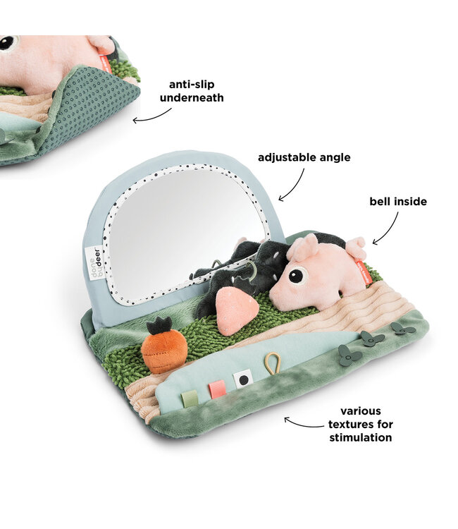 Done by Deer Done by Deer - Tummy time sensory mirror Tiny farm Colour mix
