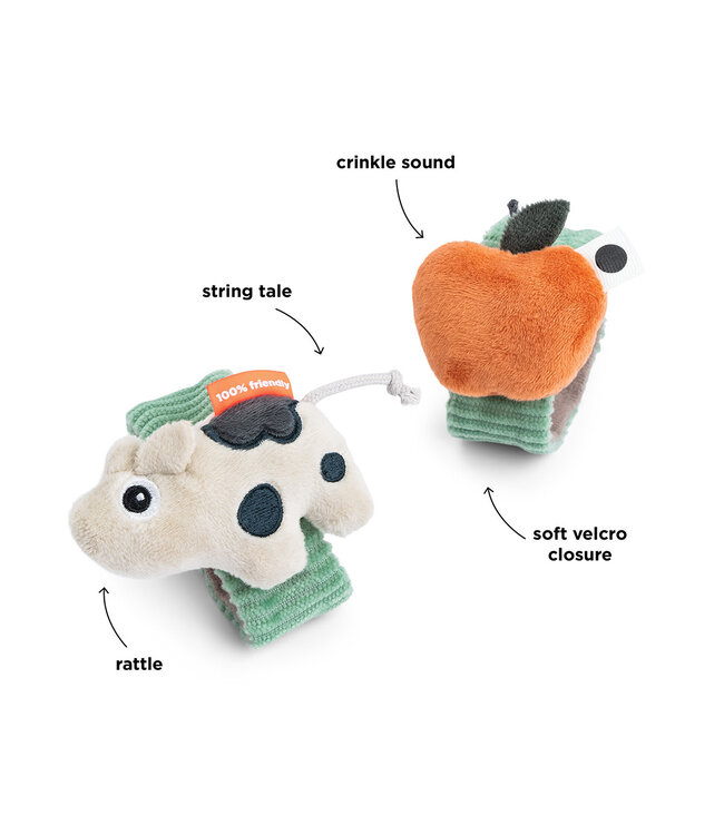 Done by Deer Done by Deer - Wrist rattle set 2-pack Dotti Green