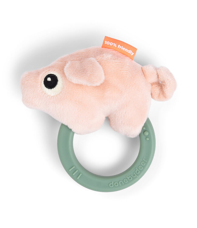 Done by Deer Done by Deer - Sensory rattle w/teether Pigee Colour mix