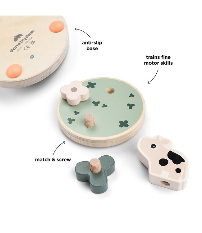 Done by Deer Done by Deer - Match & screw toy Dotti Colour mix