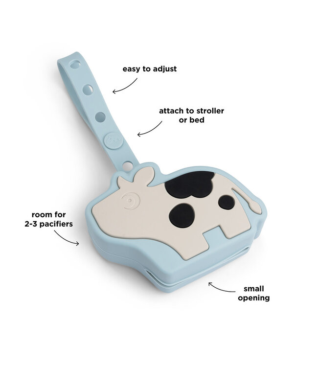 Done by Deer Done by Deer - Silicone pacifier pouch Dotti Blue