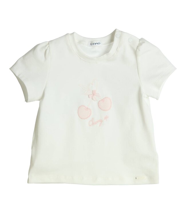 Gymp Gymp - T-shirt Aerobic Cherry up Rose - Off White