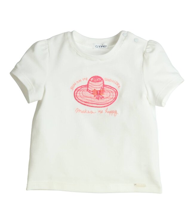 Gymp Gymp - T-shirt Aerobic Sun on my shoulder makes me happy - Off White