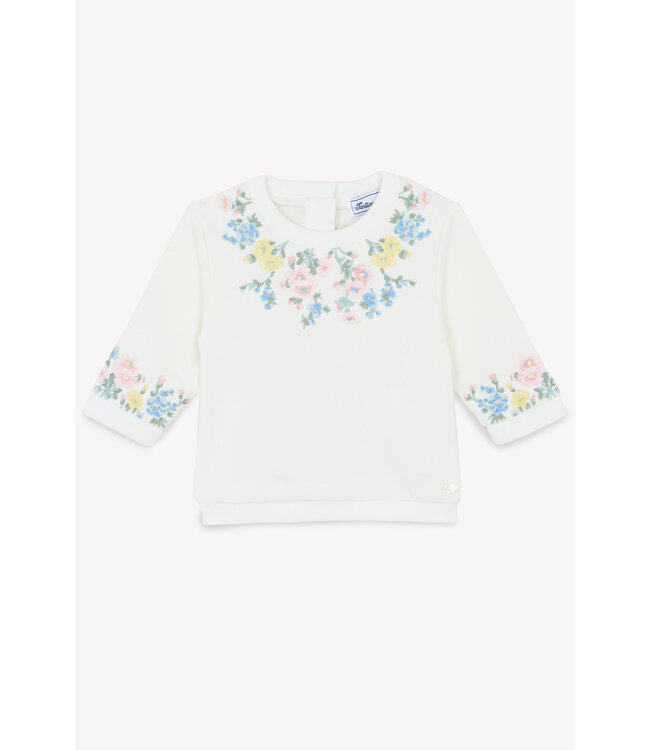 Tartine et Chocolat Tartine et Chocolat - Trui met geborduurde bloemen - multi