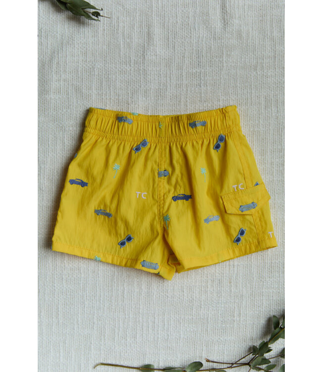 Tartine et Chocolat Tartine et Chocolat - Zwemshort vakantie - Geel
