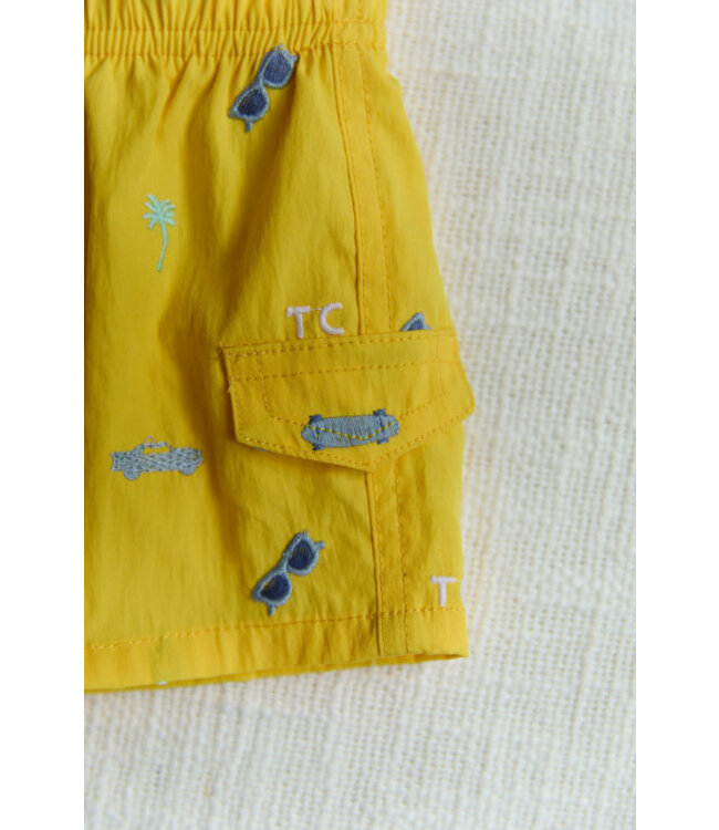 Tartine et Chocolat Tartine et Chocolat - Zwemshort vakantie - Geel