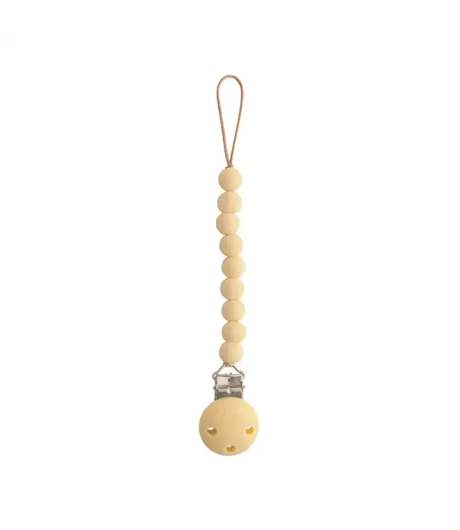 Mushie Mushie - Pacifier Clip Hera - Pale Yellow