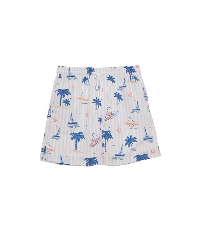 Patachou Patachou - Zwemshort Surf print - blauw