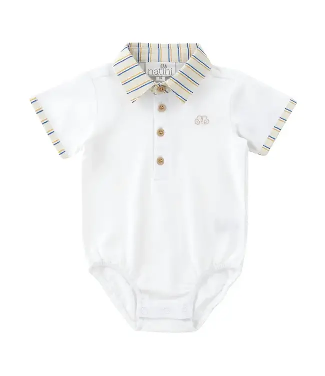 Natini Natini - Polo Body Stripes - White