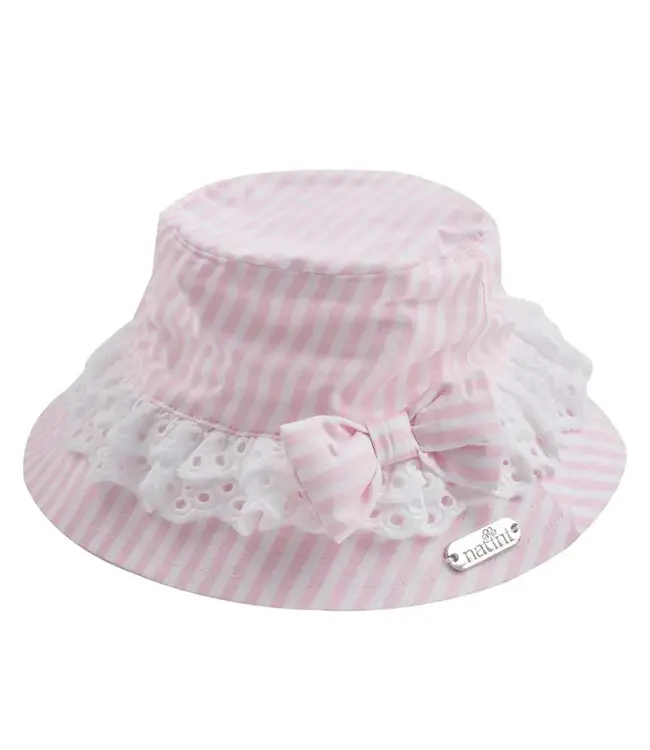 Natini Natini - Hat Stripes - White-Pink
