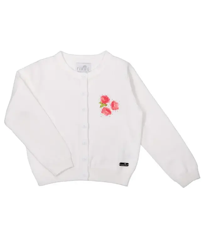 Natini Natini - Cardigan Flower - Offwhite
