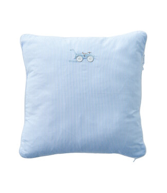 Theophile & Patachou Theophile & Patachou - Geborduurd Kussen lijnen - Lichtblauw - Classic Car