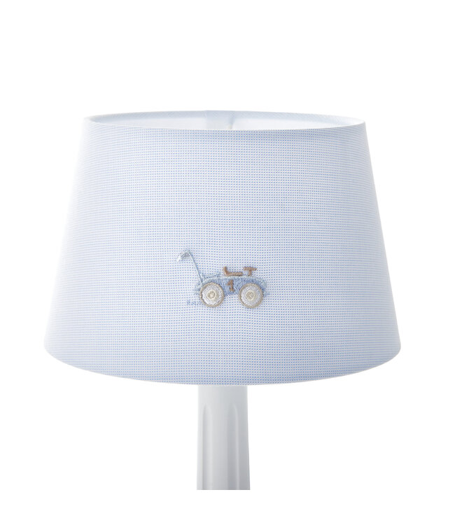 Theophile & Patachou Theophile & Patachou - Kleine lampenkap geborduurd - Lichtblauw - Classic Car
