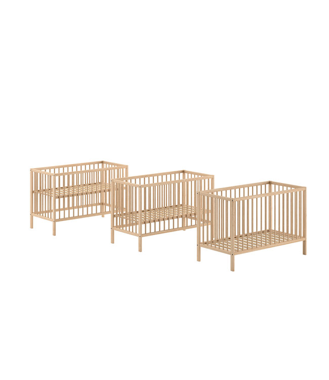 JAXX Jaxx - Dino Babybed 60X120 Natuur (Lattenbodem Inbegrepen)