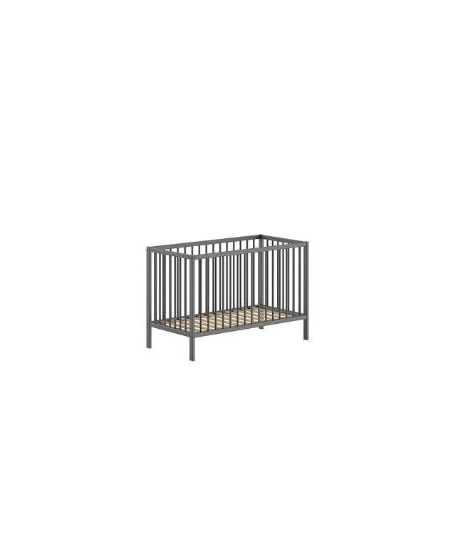 JAXX Jaxx - Dino Babybed 60X120 Antraciet (Lattenbodem Inbegrepen)