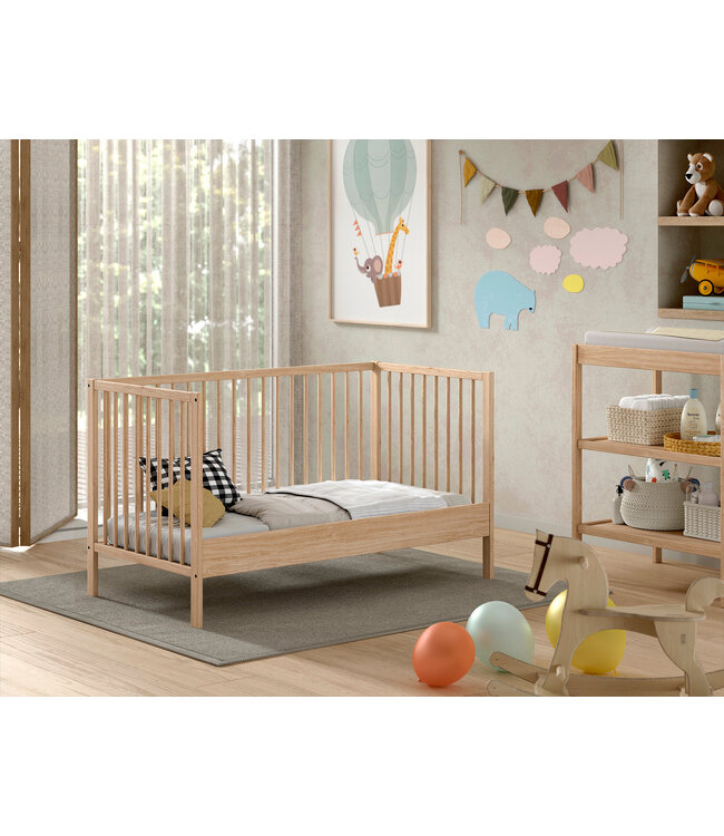 JAXX Jaxx - Dino Babybed 70X140 Natuur (Lattenbodem Inbegrepen)