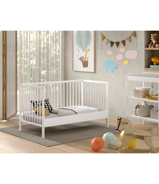 JAXX Jaxx - Dino Babybed 70X140 Wit (Lattenbodem Inbegrepen)