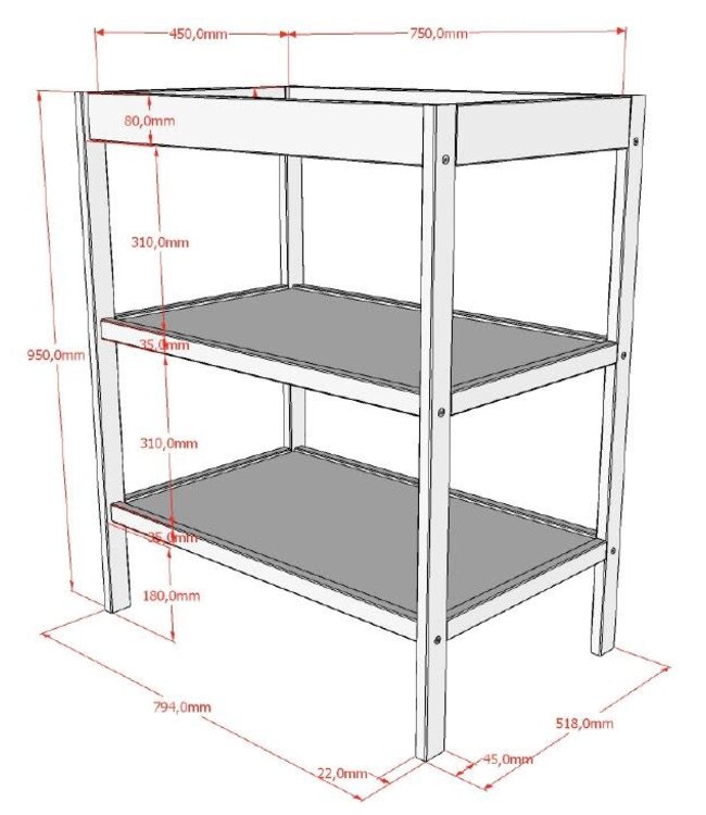 JAXX Jaxx - Dino Aankleedkomode Wit