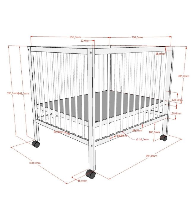 JAXX Jaxx - Dino Babypark 95X75 Cm Natuur