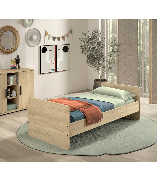 JAXX Jaxx - Sam Doorgroeibed Eik (Lattenbodem Inbegrepen)