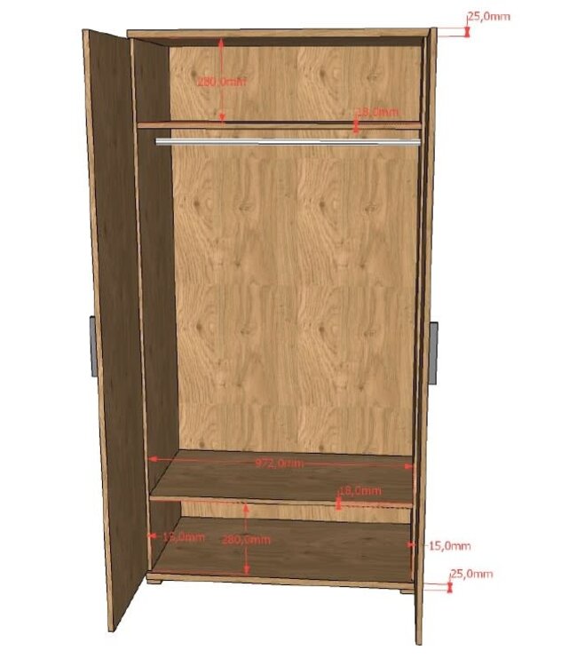 JAXX Jaxx - Sam 2-Deurs Kast Eik