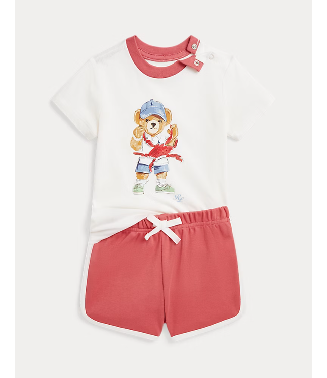 Ralph Lauren Ralph Lauren - Katoenen T-shirt met Polo Bear en short