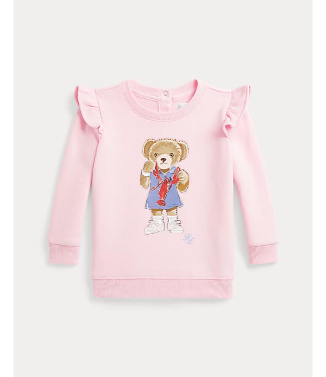 Ralph Lauren Ralph Lauren - Fleece trui met Polo Bear - Bath pink