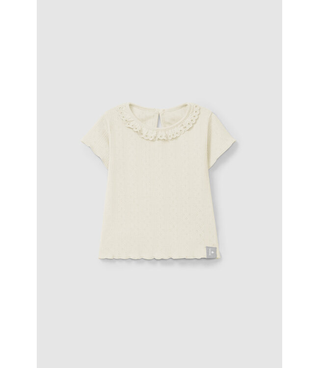 Snug Snug - Tshirt ajours met ruffles - creme