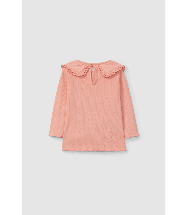 Snug Snug - Tshirt met lange mouwen ajours - perzik