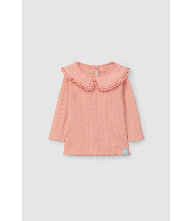 Snug Snug - Tshirt met lange mouwen ajours - perzik