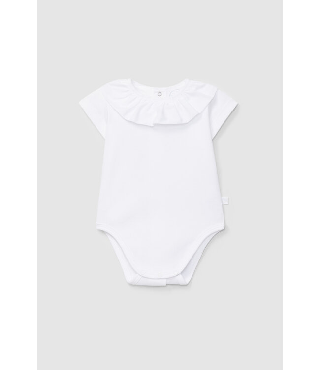 Laranjinha Laranjinha - Body met korte mouwen met kraagje - Wit