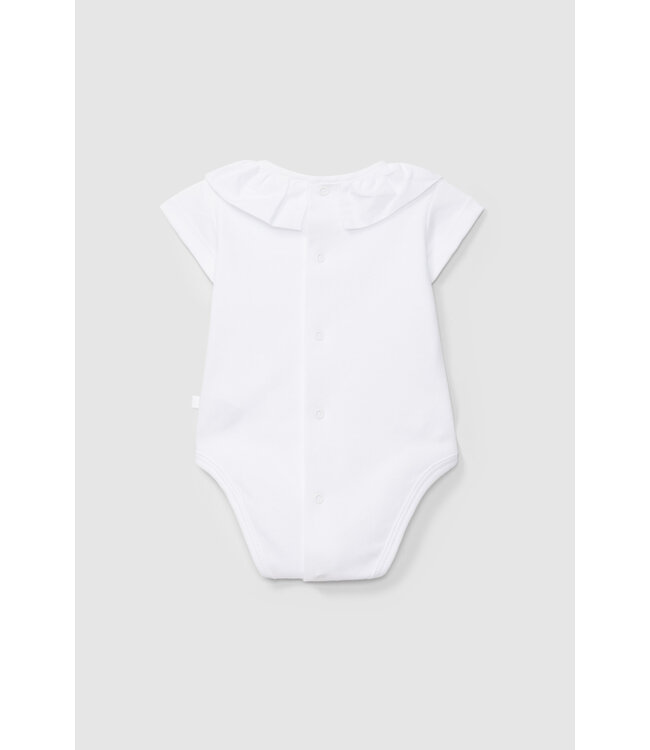 Laranjinha Laranjinha - Body met korte mouwen met kraagje - Wit