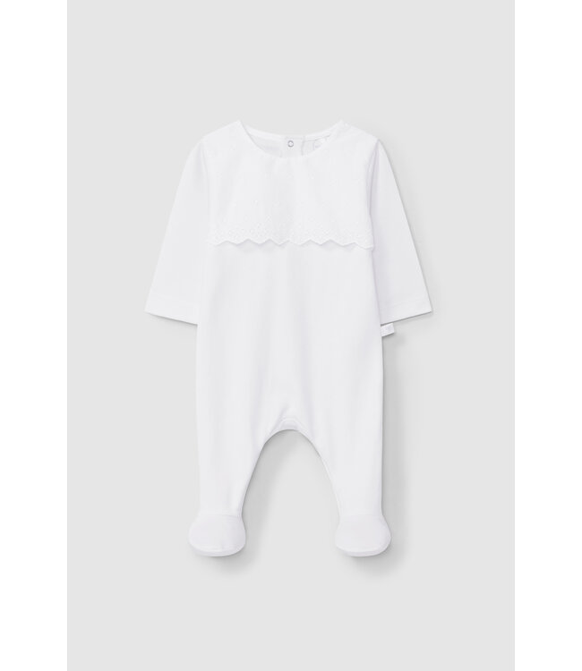 Laranjinha Laranjinha - Romper - Wit geborduurd