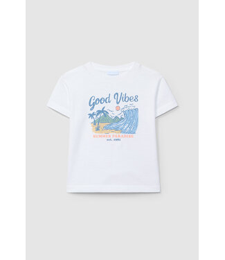 Laranjinha Laranjinha - Tshirt good vibes - wit