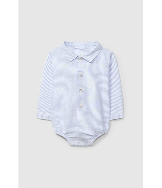 Laranjinha Laranjinha - Body hemdje gestreept - wit blauw